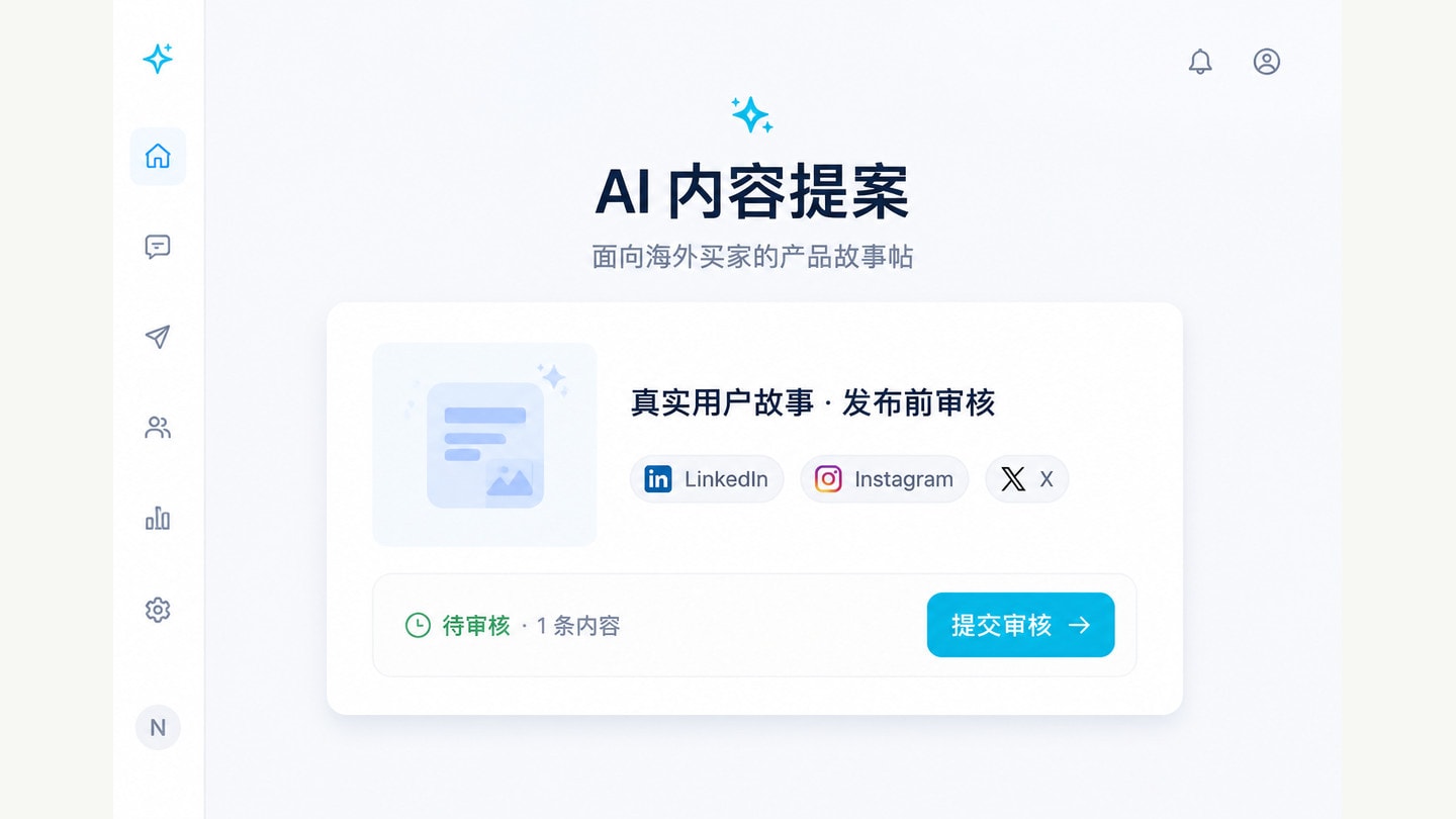 AI 社媒营销(Nexso)产品界面